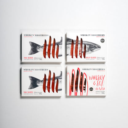 Family pack XL, 4x200g salmone affumicato