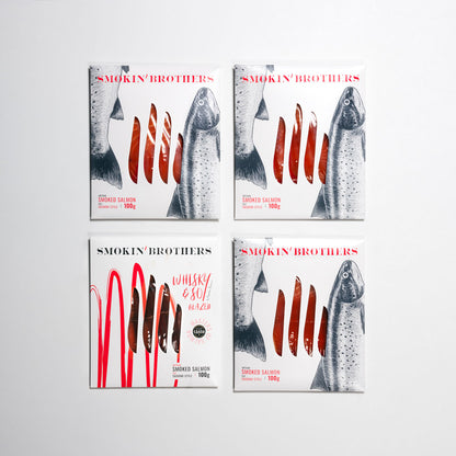 Family pack, 4x100g salmone affumicato